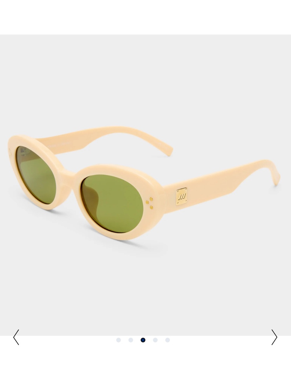 Le Specs: Tootsie + | cream cat-eyed silhouette sunglasses - Picture 6 of 10